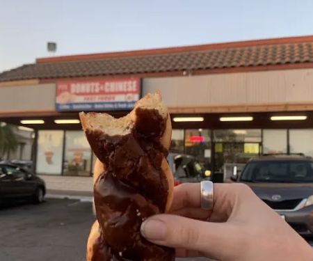 Rose Donuts and Chinese Fast Food
