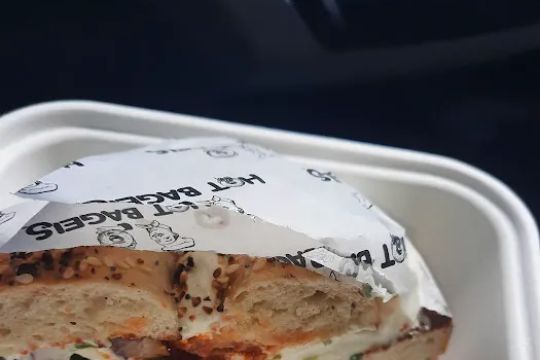 Hot bagels drive thru