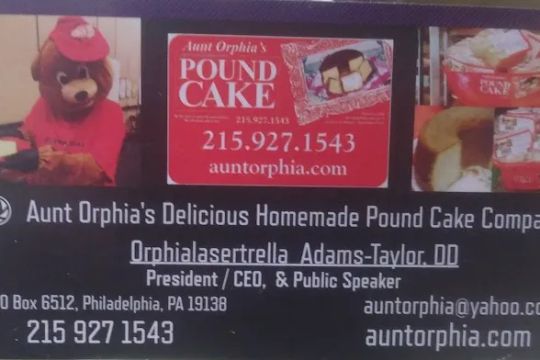 Aunt Orphia's Delicious Homemade Pound Cake