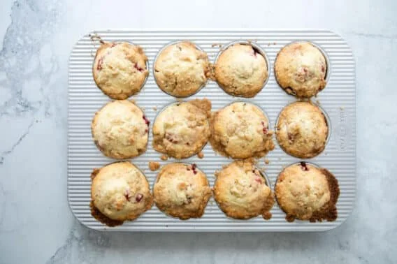 How to Bake Perfect Strawberry Rhubarb Muffins