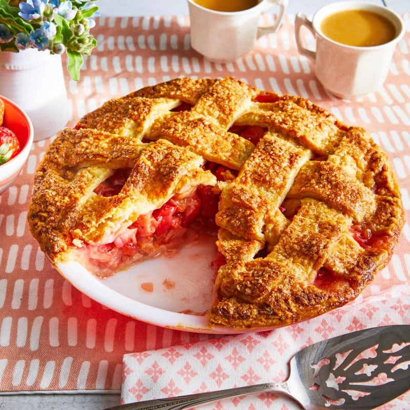 How to Make Bakery-Style Strawberry-Rhubarb Pie with a Flaky Crust