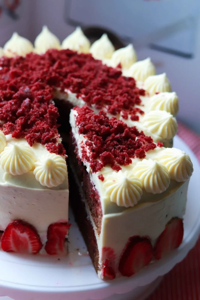 How to Make Bakery-Style Red Velvet Cake with Cream Cheese Frosting