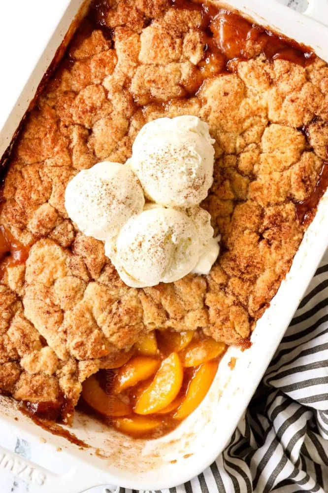 The Secret to Making Bakery-Style Peach Cobbler with a Perfect Topping-