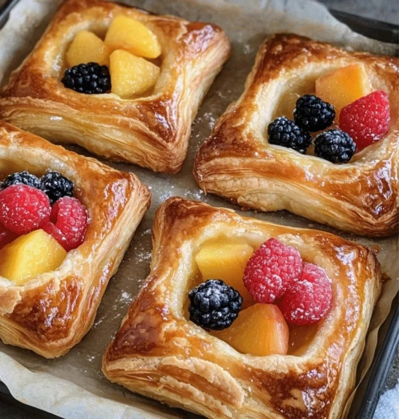 How to Make Bakery-Style Fruit Danishes with a Flaky, Crispy Texture