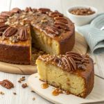 Delicious Bakery-Style Maple Pecan Cake with Sweet Glaze Recipe