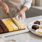 Slice Bakery Bars Cleanly for a Neat Dessert Platter