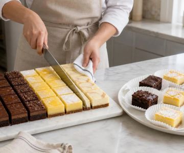 Slice Bakery Bars Cleanly for a Neat Dessert Platter