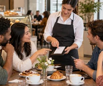 Bakery Service Charge Check: Bill, Tips, and Group Split