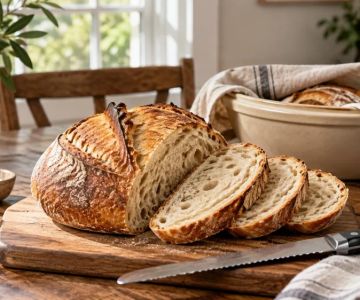 Sourdough Loaf Pickup: Bake Time, Slicing, and Storage