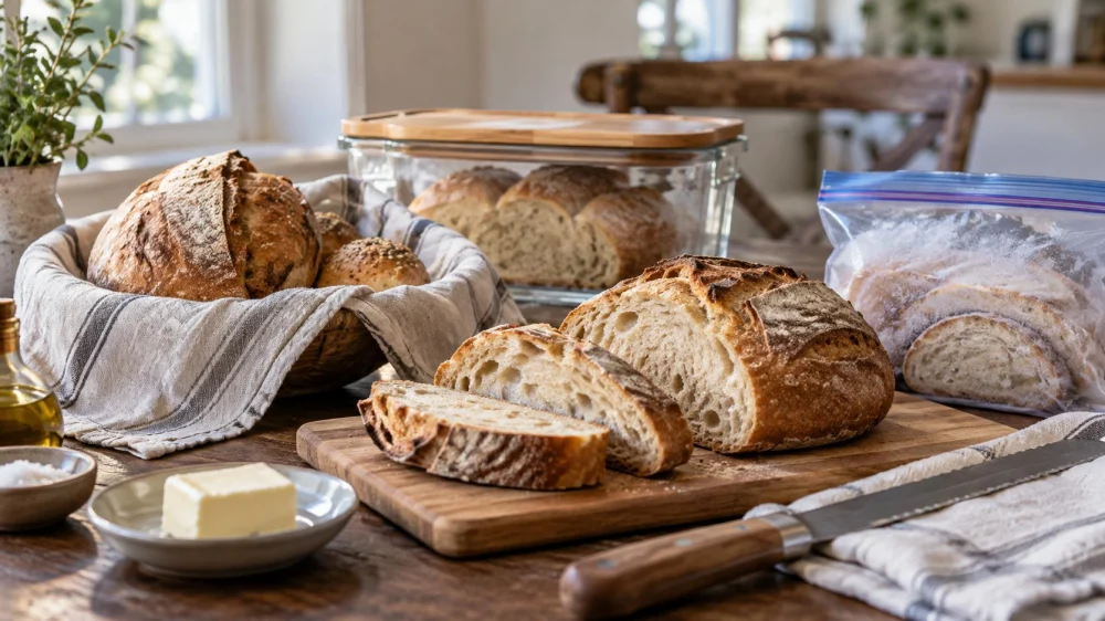 Bakery Bread Storage: Crust, Moisture, and Freezing Guide