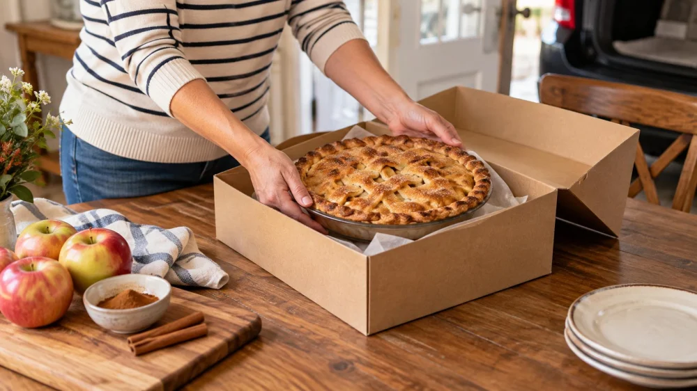 Bakery Pie Transport: Box, Level Surface, and Timing