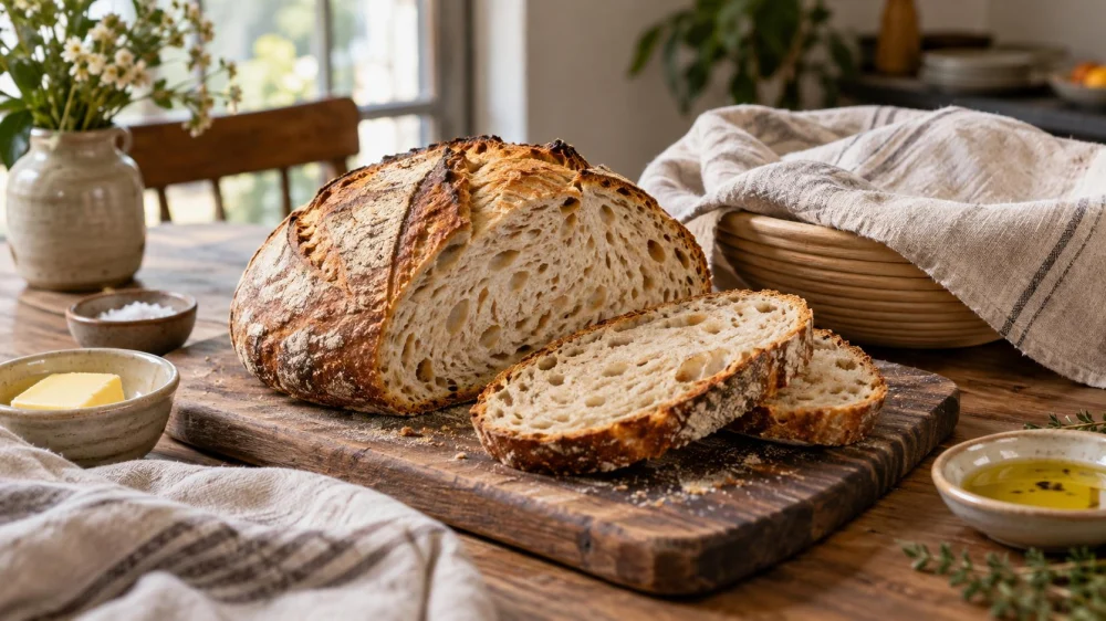 Bakery Sourdough Loaf: Crust, Crumb, and Storage