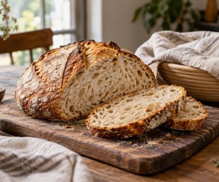 Bakery Sourdough Loaf: Crust, Crumb, and Storage